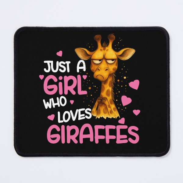 Item preview, Just A Girl Who Loves Giraffes – Grumpy Giraffe With Heart Design designed and sold by LarryMBrown.
