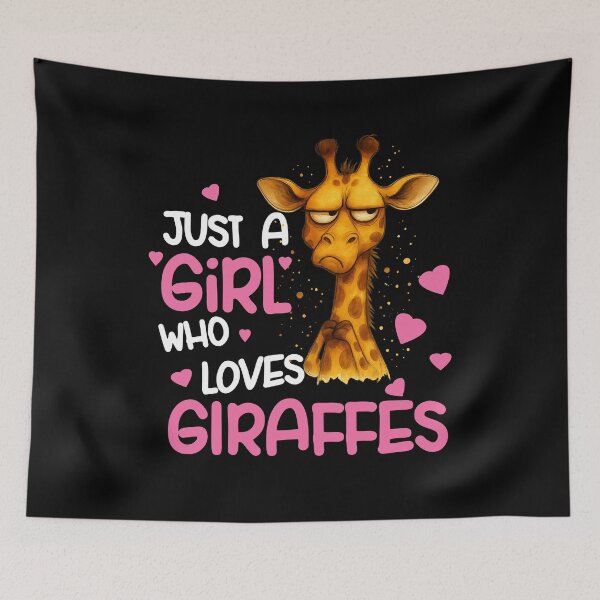 Item preview, Just A Girl Who Loves Giraffes – Grumpy Giraffe With Heart Design designed and sold by LarryMBrown.