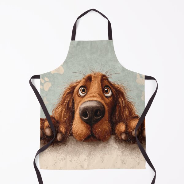 Item preview, Irish Setter Peeking over Wall 01 designed and sold by Elisabeth Lucas.