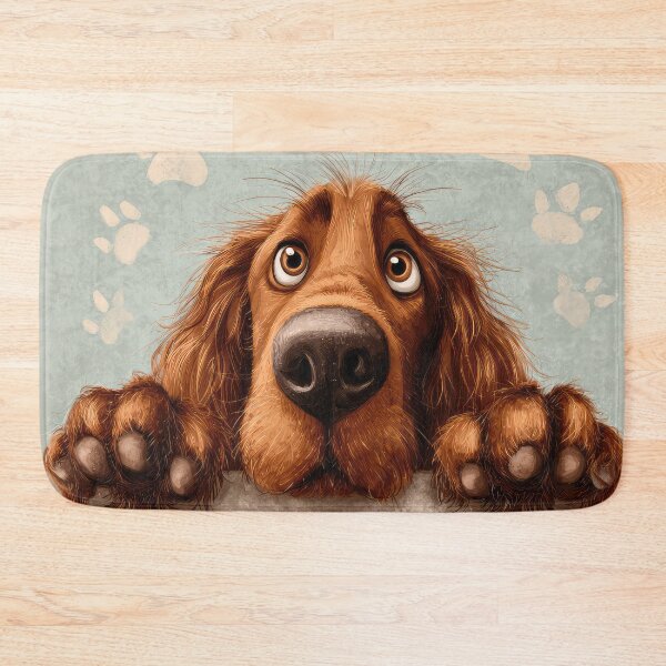 Item preview, Irish Setter Peeking over Wall 01 designed and sold by Elisabeth Lucas.