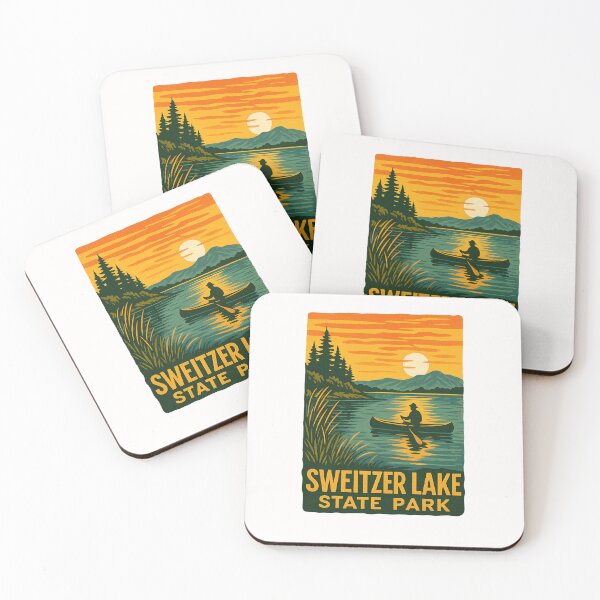 Item preview, Canoeing at Sunset in Sweitzer Lake State Park, Colorado designed and sold by Places On Earth.