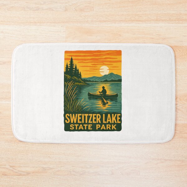 Item preview, Canoeing at Sunset in Sweitzer Lake State Park, Colorado designed and sold by Places On Earth.