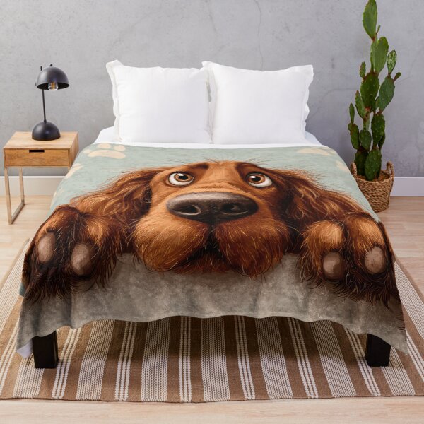 Item preview, Irish Setter Peeking over Wall 01 designed and sold by Elisabeth Lucas.