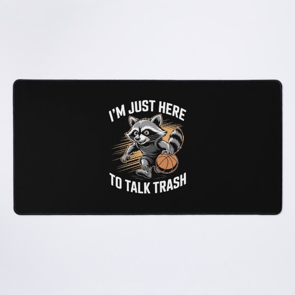 Item preview, Funny Basketball Raccoon JUST HERE Talk Trash Coach Dad designed and sold by tabdejinti.
