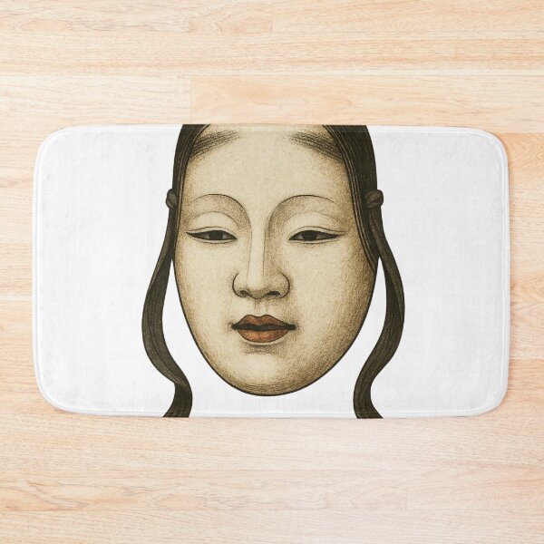 Item preview, Noh Mask — Silent Grace designed and sold by Lazy-Genius-Co.