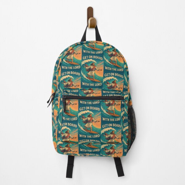 Item preview, Surfer Jesus Riding Sunset Waves with Faith and Flow designed and sold by StampMyPassport.