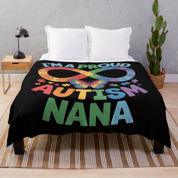 Item preview, I M A Proud Autism Nana Butterflies Autism Awareness designed and sold by TorjeARTStore.