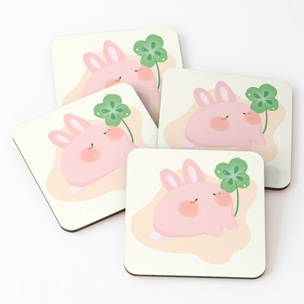 Item preview, Cute Bunny with Four Leaf Clover designed and sold by Porpor Artwork.
