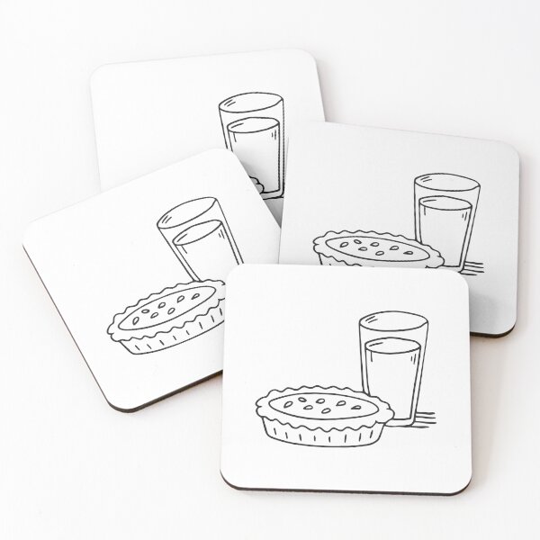 Item preview, A tart beside a glass of juice on the table designed and sold by rasagamastore.