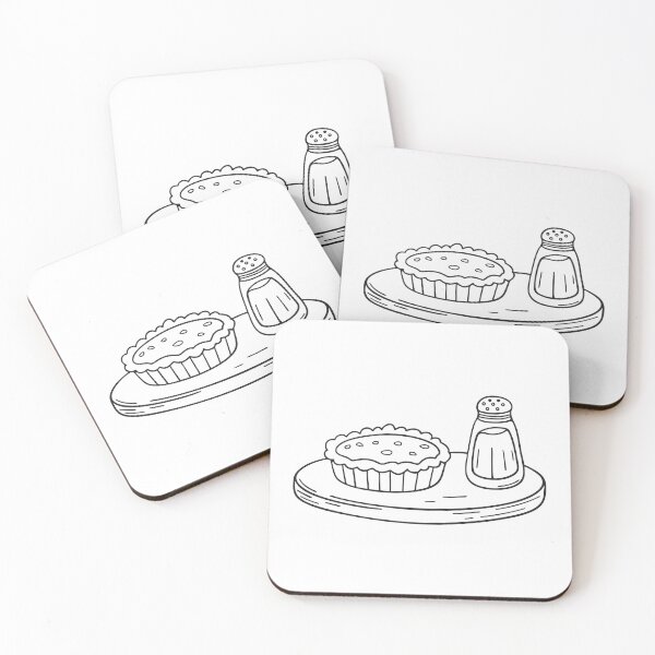 Item preview, A tart beside a salt shaker on a tray designed and sold by rasagamastore.