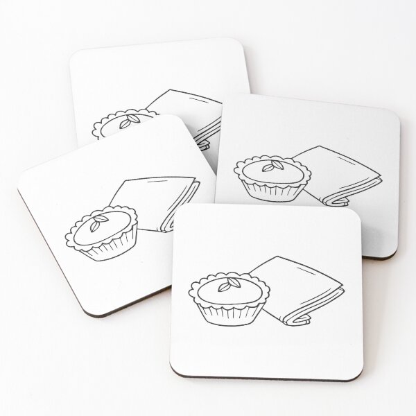 Item preview, A tart lying beside a folded napkin designed and sold by rasagamastore.