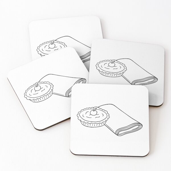 Item preview, A tart lying beside a napkin designed and sold by rasagamastore.