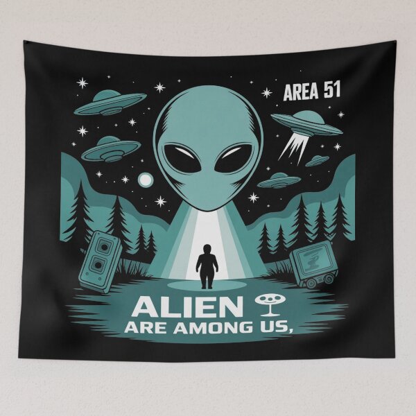 Item preview, Alien are among us shirt forest designed and sold by DreamOnShirts.