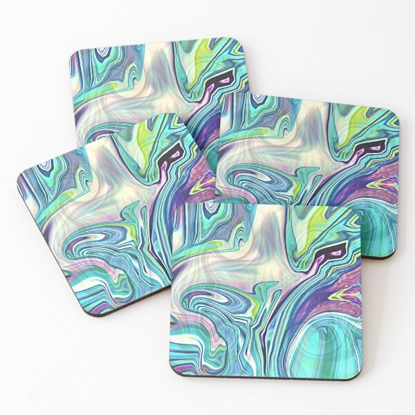 Item preview, Arctic Water - Swirling Pastel  Abstract Print designed and sold by Folk and Flux.