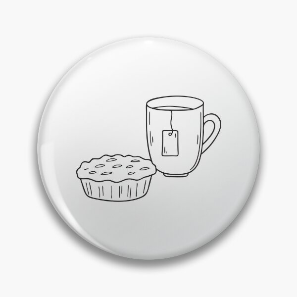 Item preview, A tart next to a cup with a teabag tag hanging designed and sold by rasagamastore.