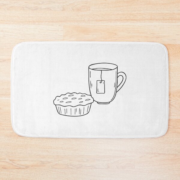 Item preview, A tart next to a cup with a teabag tag hanging designed and sold by rasagamastore.