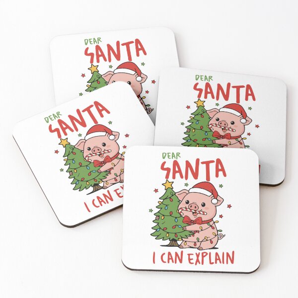 Item preview, Dear Santa I Can Explain Funny Pig Christmas designed and sold by Mariano Topno.
