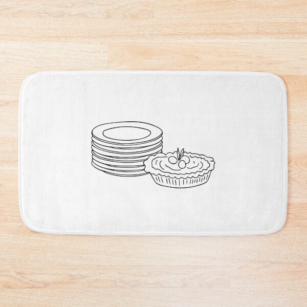 Item preview, A tart placed near a stack of clean dishes designed and sold by rasagamastore.