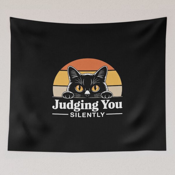 Item preview, Funny Black Cat Judging You Silently Sarcastic designed and sold by BiellaSar.