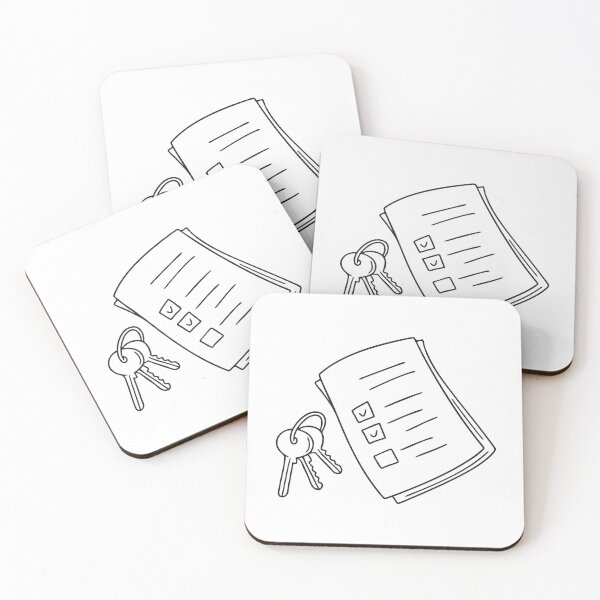 Item preview, A task card on the table beside keys designed and sold by rasagamastore.