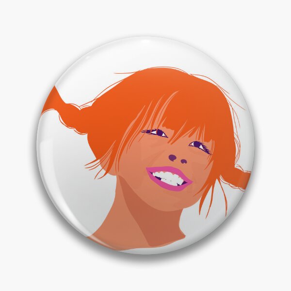 Item preview, Playful Girl with Orange Pigtails – Minimal Pop Art Style designed and sold by VectOstyle.