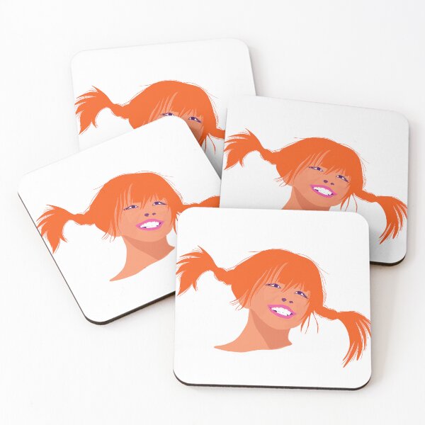 Item preview, Playful Girl with Orange Pigtails – Minimal Pop Art Style designed and sold by VectOstyle.