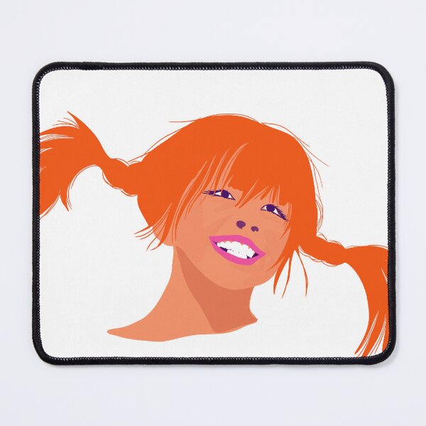 Item preview, Playful Girl with Orange Pigtails – Minimal Pop Art Style designed and sold by VectOstyle.