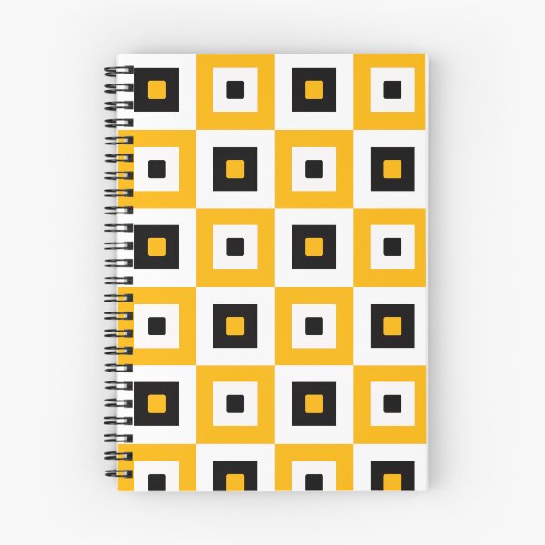 Item preview, Yellow Black White Checkered Squares Pattern Design designed and sold by PatternTitan.