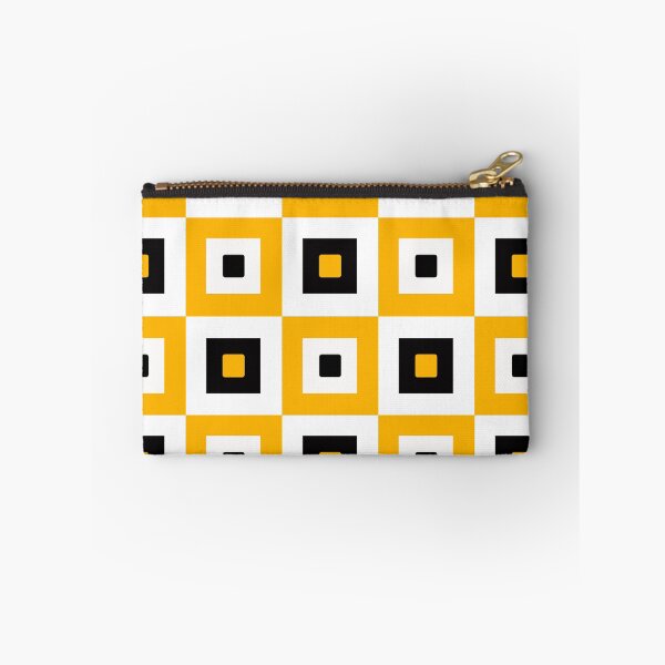Item preview, Yellow Black White Checkered Squares Pattern Design designed and sold by PatternTitan.