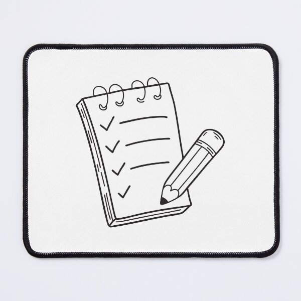 Item preview, A task list beside a pencil and eraser designed and sold by rasagamastore.