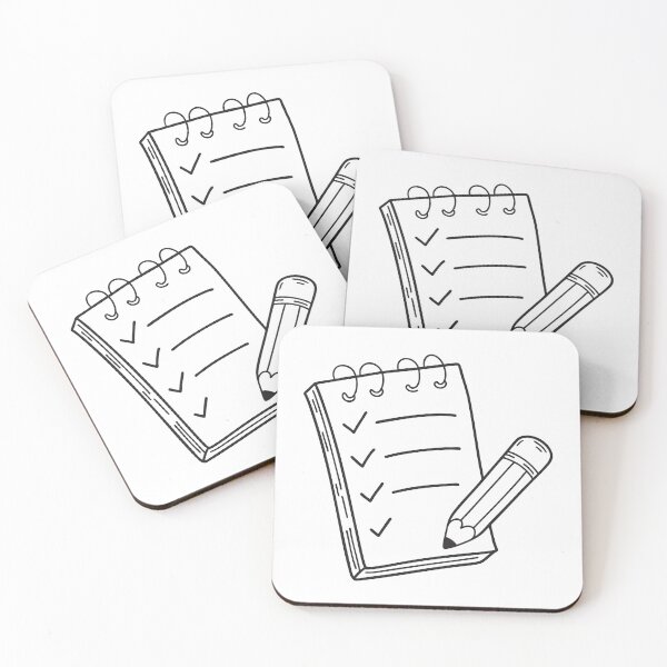 Item preview, A task list beside a pencil and eraser designed and sold by rasagamastore.
