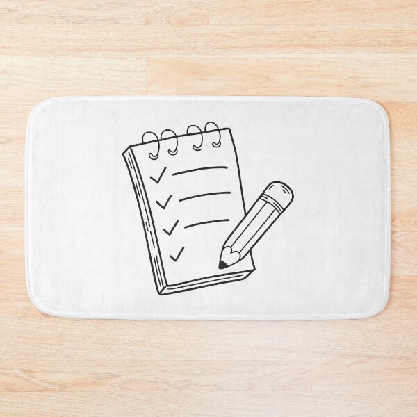 Item preview, A task list beside a pencil and eraser designed and sold by rasagamastore.