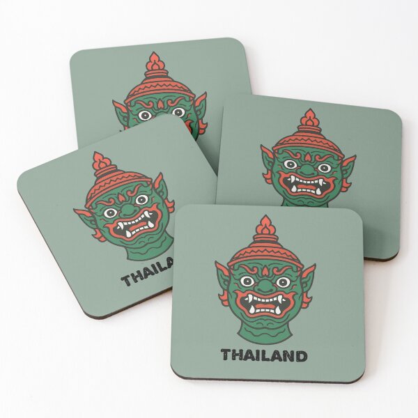Item preview, Thai Yaksha Mask – Bold Traditional Guardian Design designed and sold by ChubbyGoong.