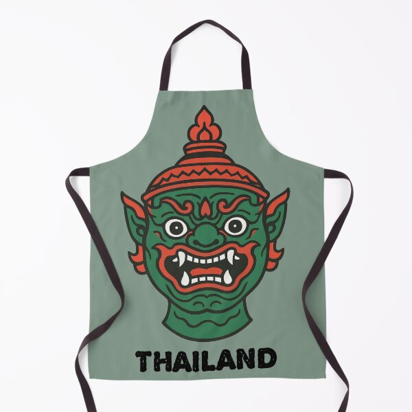 Item preview, Thai Yaksha Mask – Bold Traditional Guardian Design designed and sold by ChubbyGoong.