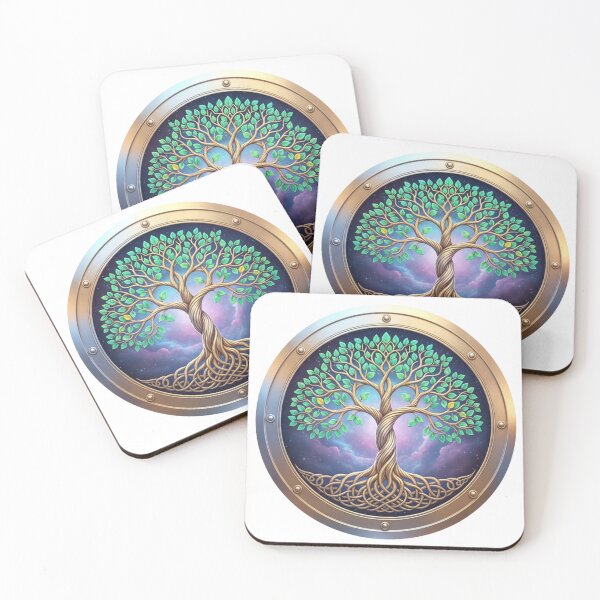 Item preview, Celtic Yggdrasil: Cosmic Tree of Life in Ancient Nordic Medallion designed and sold by MonaRose_Art.