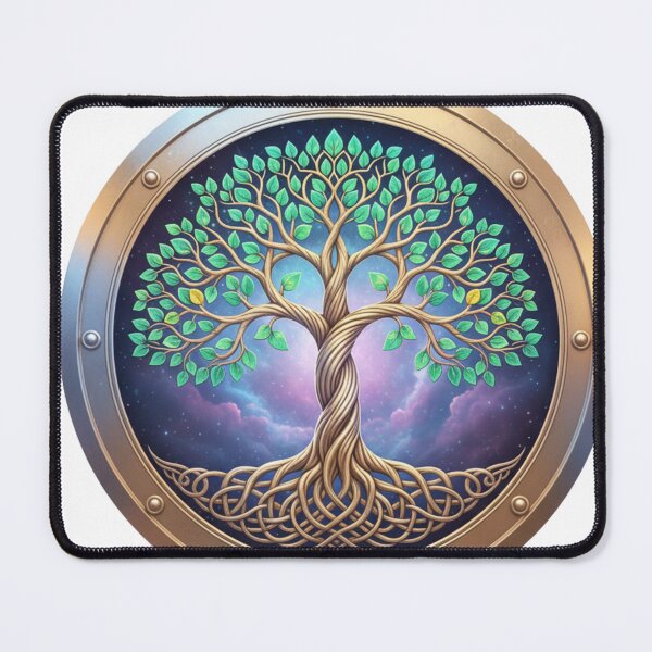 Item preview, Celtic Yggdrasil: Cosmic Tree of Life in Ancient Nordic Medallion designed and sold by MonaRose_Art.