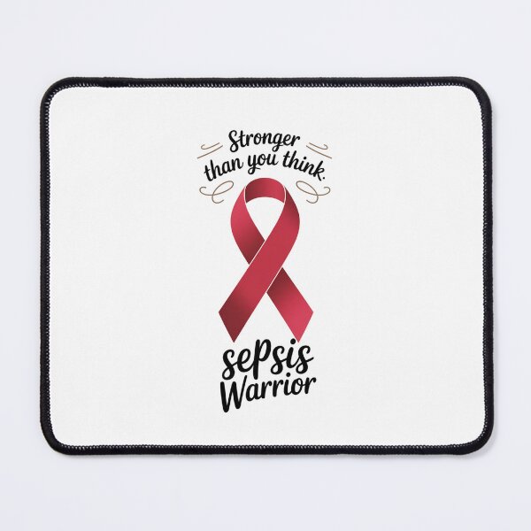 Item preview, Stronger Than You Think Sepsis Warrior Design with Red Ribbon designed and sold by Gogetgiggles.