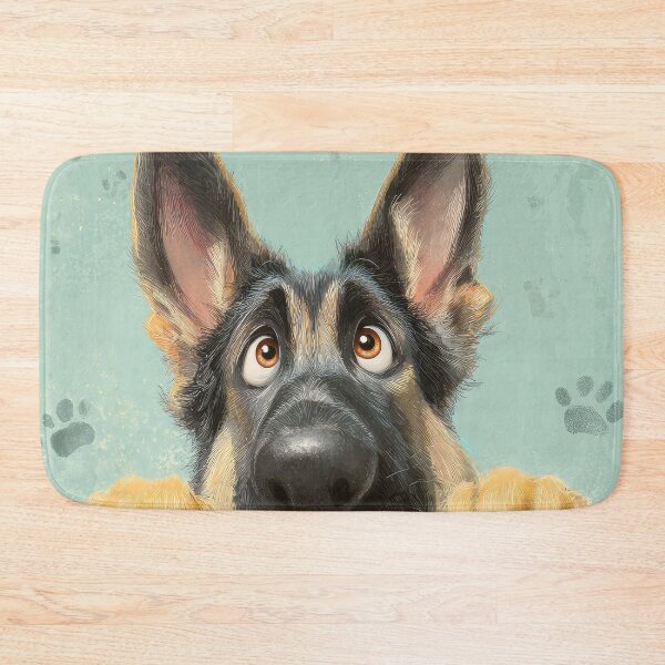 Item preview, German Shepherd Peeking over Wall 02 designed and sold by Elisabeth Lucas.