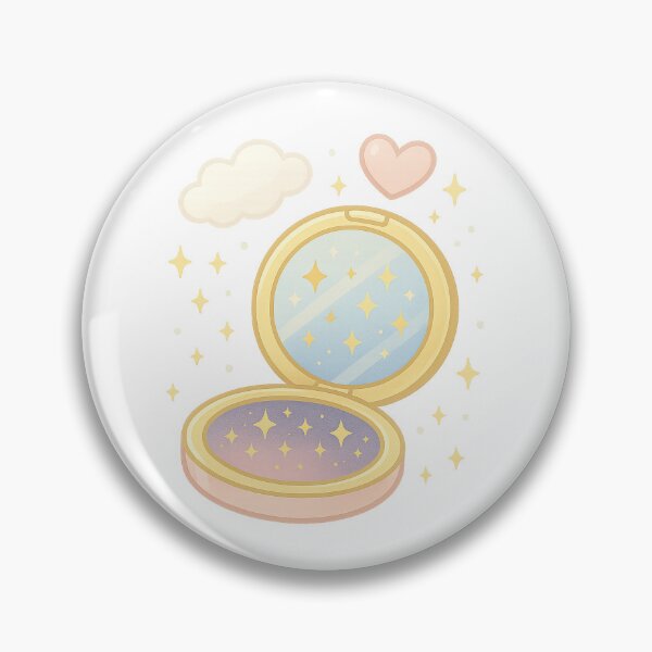 Item preview, Celestial Compact Mirror - Luxury Witch Mirror Sticker | Kawaii Cosmic Beauty Aesthetic | Feminine Abundance Charm designed and sold by HerDreamCodes.