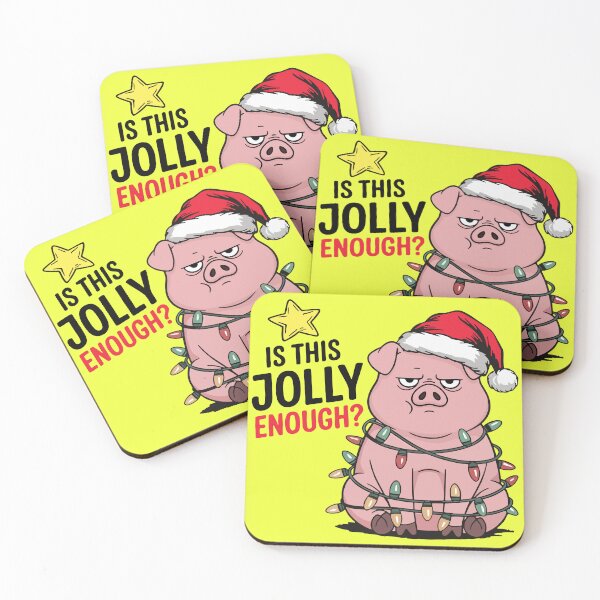 Item preview, Is Jolly Enough Funny Annoying Christmas Pig  designed and sold by Mariano Topno.
