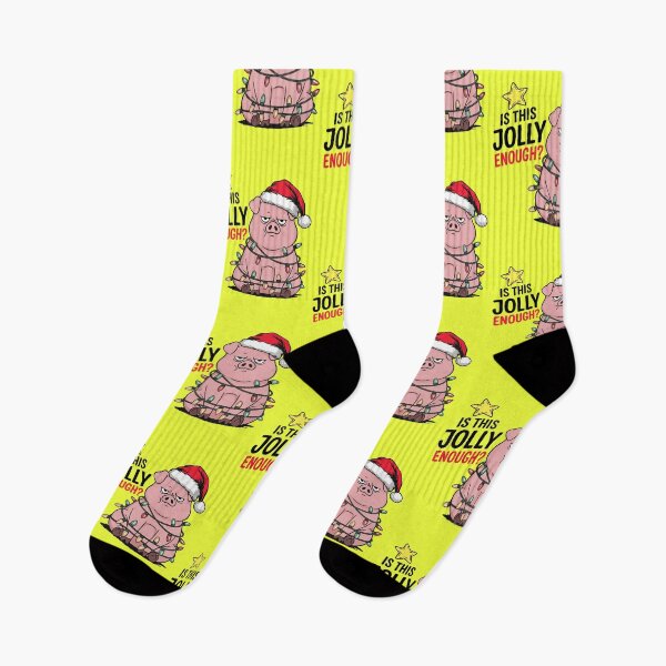 Item preview, Is Jolly Enough Funny Annoying Christmas Pig  designed and sold by Mariano Topno.