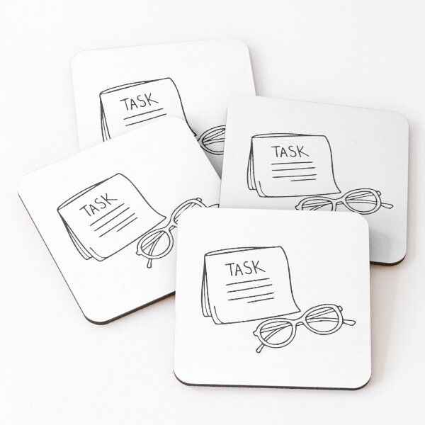 Item preview, A task reminder note beside a pair of glasses designed and sold by rasagamastore.