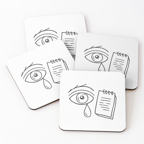 Item preview, A tear dripping from a blinking eye beside a note designed and sold by rasagamastore.
