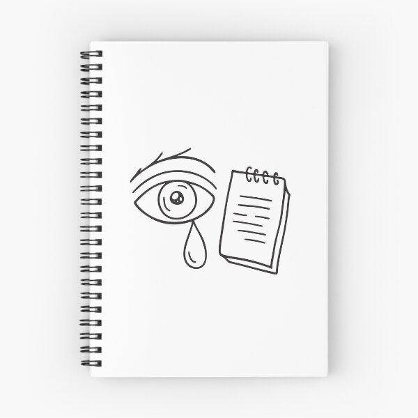 Item preview, A tear dripping from a blinking eye beside a note designed and sold by rasagamastore.