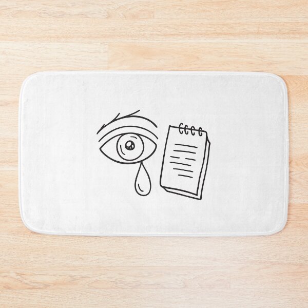 Item preview, A tear dripping from a blinking eye beside a note designed and sold by rasagamastore.