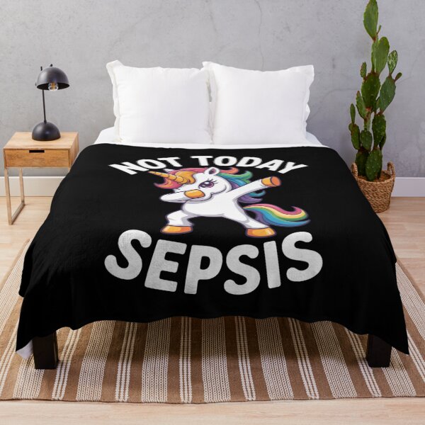 Item preview, Not Today Sepsis - Red Dabbing Unicorn designed and sold by Gogetgiggles.