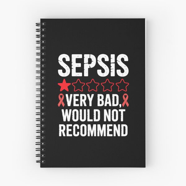Item preview, Sepsis Very Bad Would Not Recommend with Red Stars and Ribbon designed and sold by Gogetgiggles.