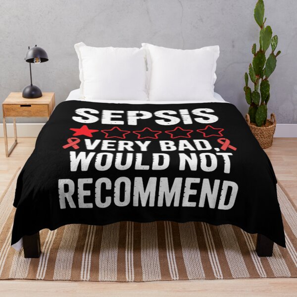 Item preview, Sepsis Very Bad Would Not Recommend with Red Stars and Ribbon designed and sold by Gogetgiggles.