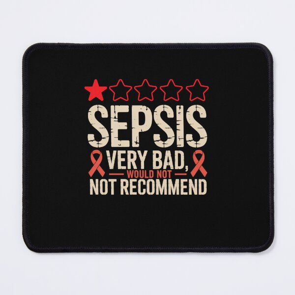 Item preview, Sepsis Very Bad Would Not Recommend with Red Stars and Ribbon designed and sold by Gogetgiggles.