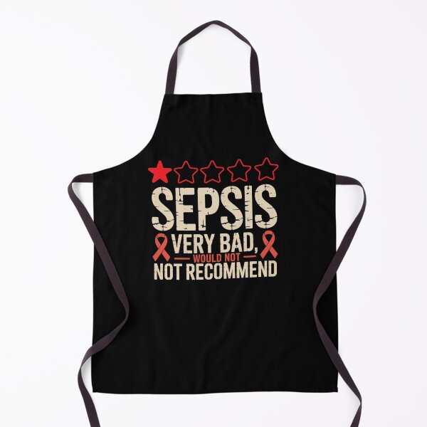 Item preview, Sepsis Very Bad Would Not Recommend with Red Stars and Ribbon designed and sold by Gogetgiggles.